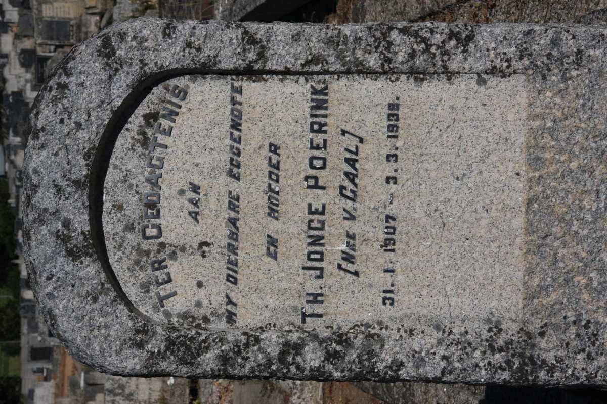 POERINK Th., Jonge nee V. GAAL 1907-1938