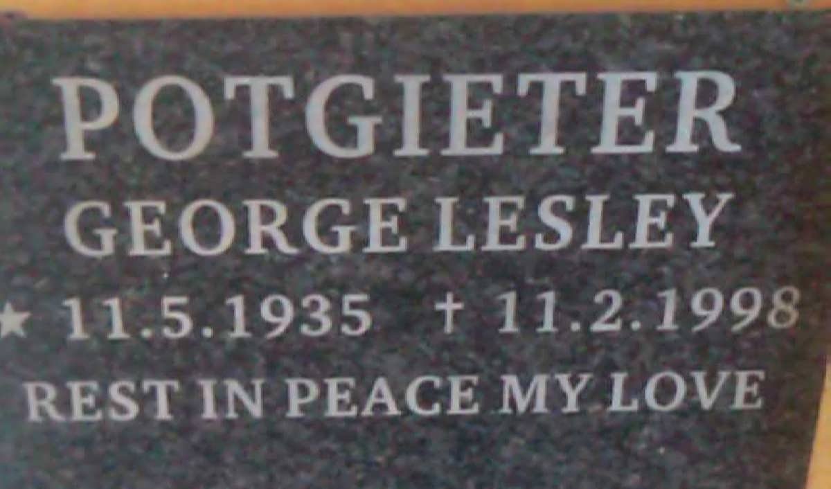 POTGIETER George Lesley 1935-1998