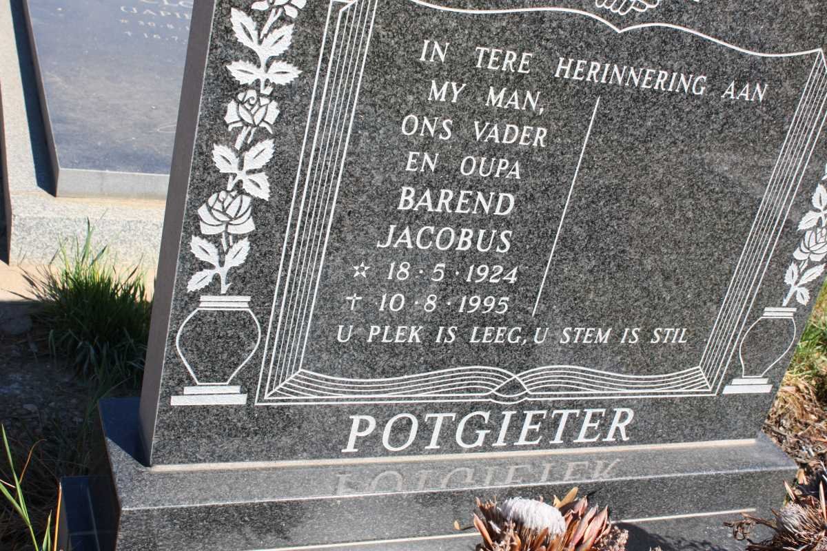POTGIETER Barend Jacobus 1924-1995