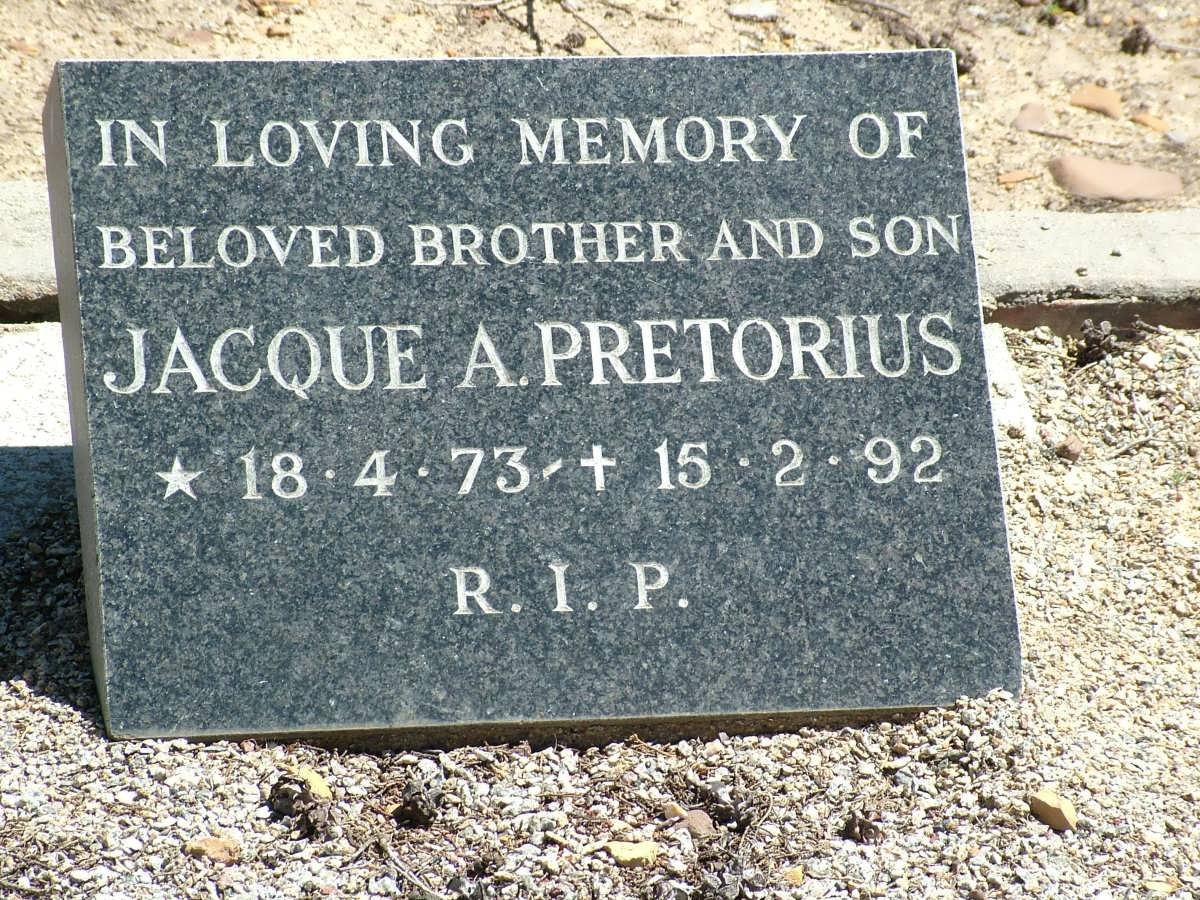 PRETORIUS Jacque A. 1973-1992