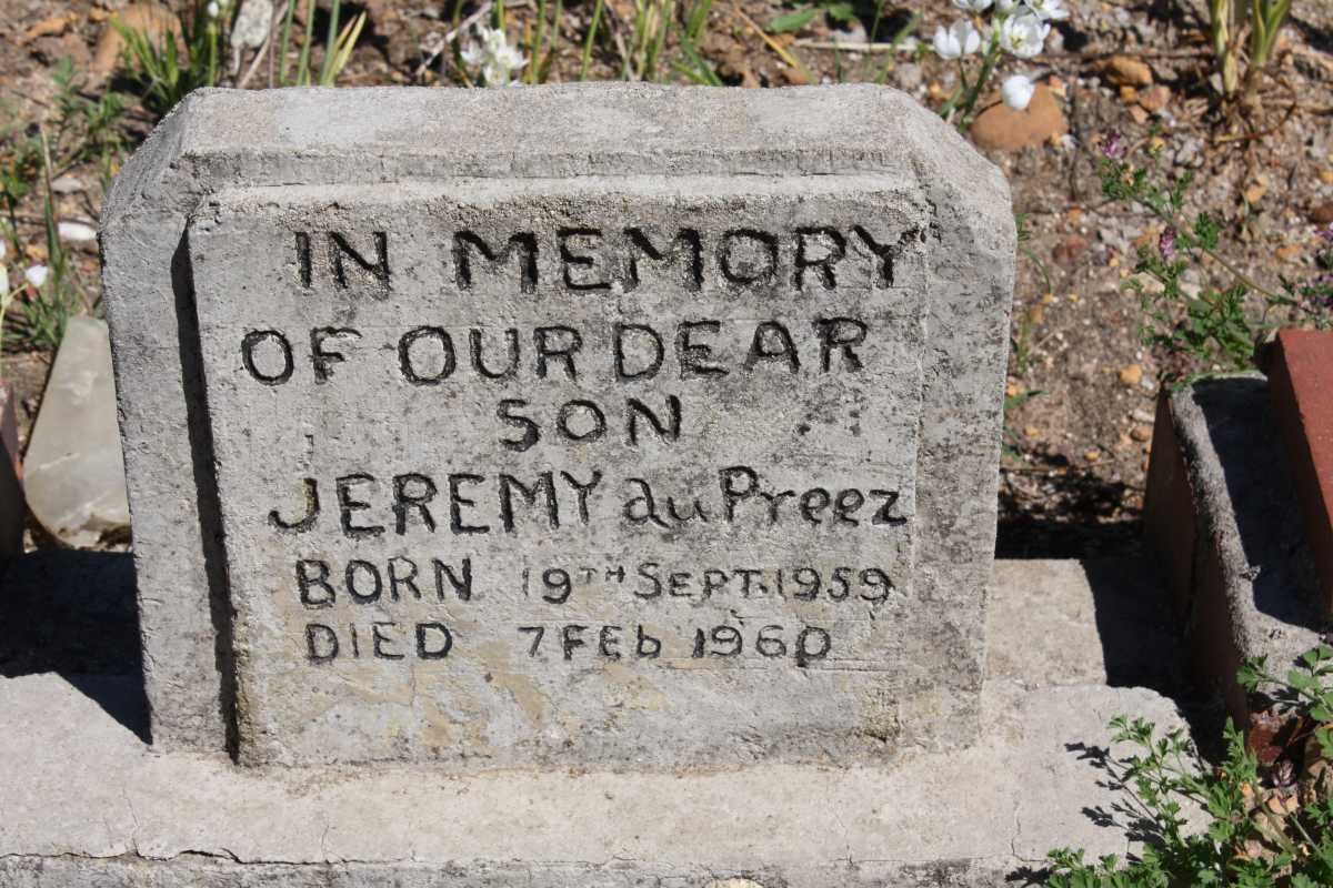 PREEZ Jeremy, du 1959-1960