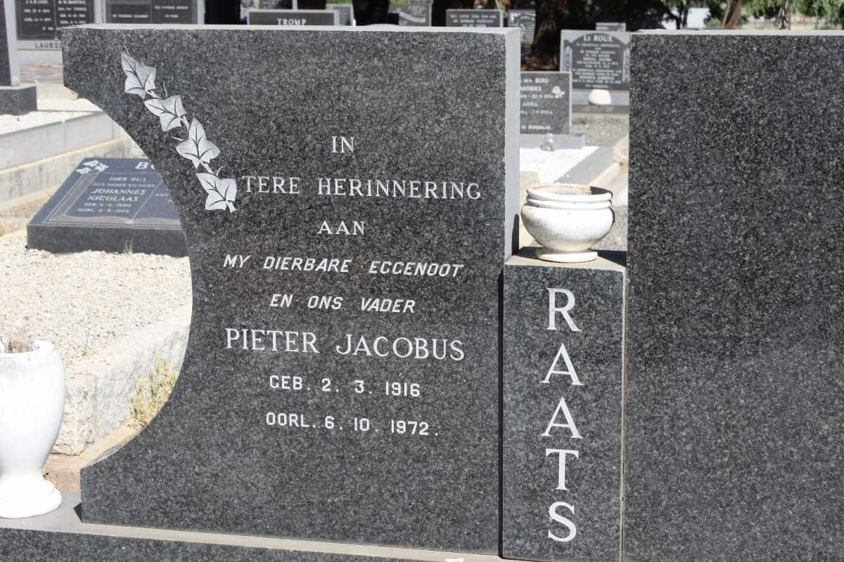 RAATS Pieter Jacobus 1916-1972