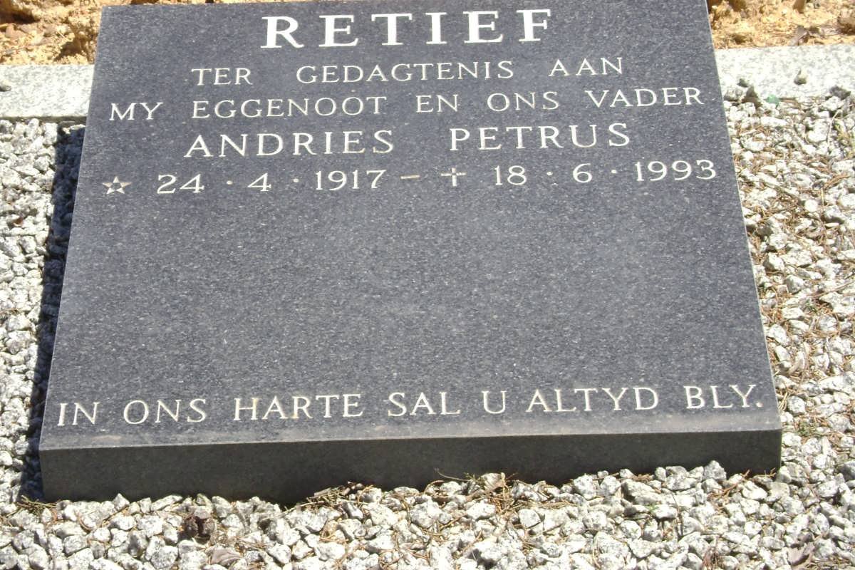RETIEF Andries Petrus 1917-1993