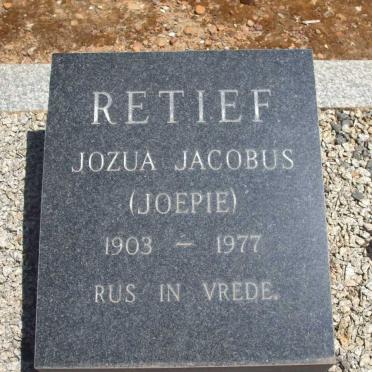 RETIEF Jozua Jacobus 1903-1977
