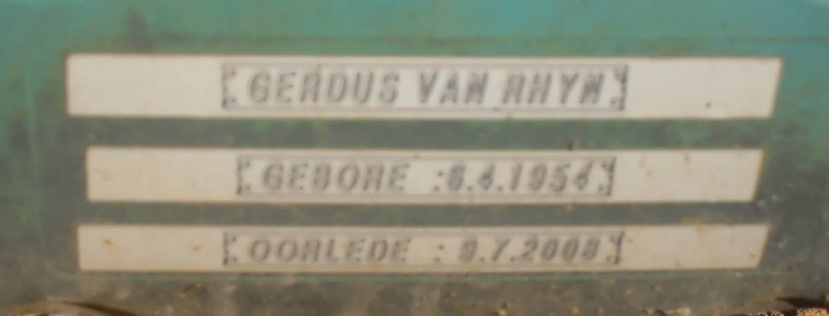 RHYN Gerdus, van 1954-200?