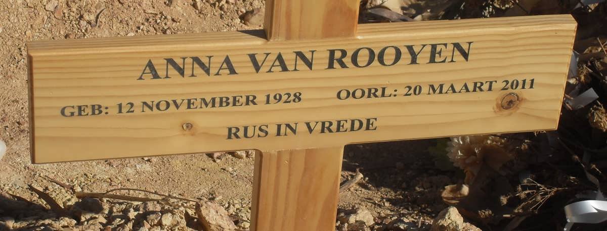 ROOYEN Anna, van 1928-2011
