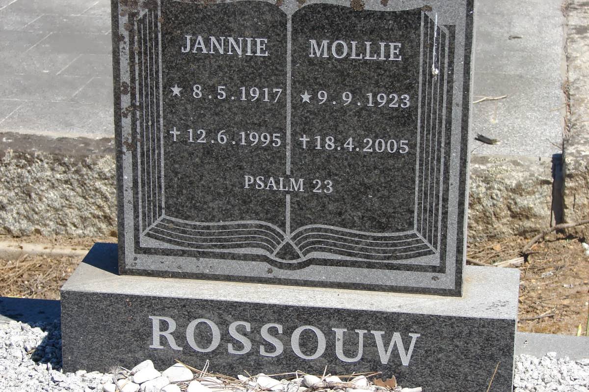 ROSSOUW Jannie 1917-1995 &amp; Mollie 1923-2005
