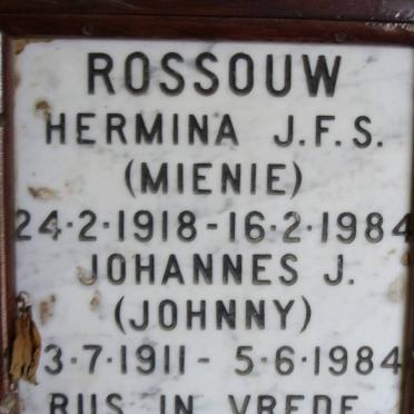 ROSSOUW Johannes J. 1911-1984 &amp; Hermina J.F.S. 1918-1984