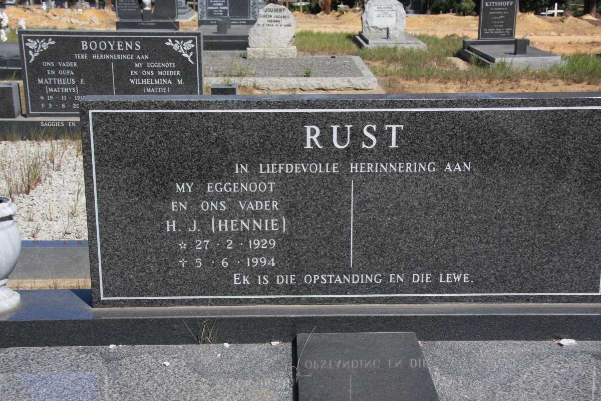 RUST H.J. 1929-1994