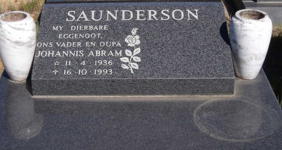SAUNDERSON Johannis Abram 1936-1993