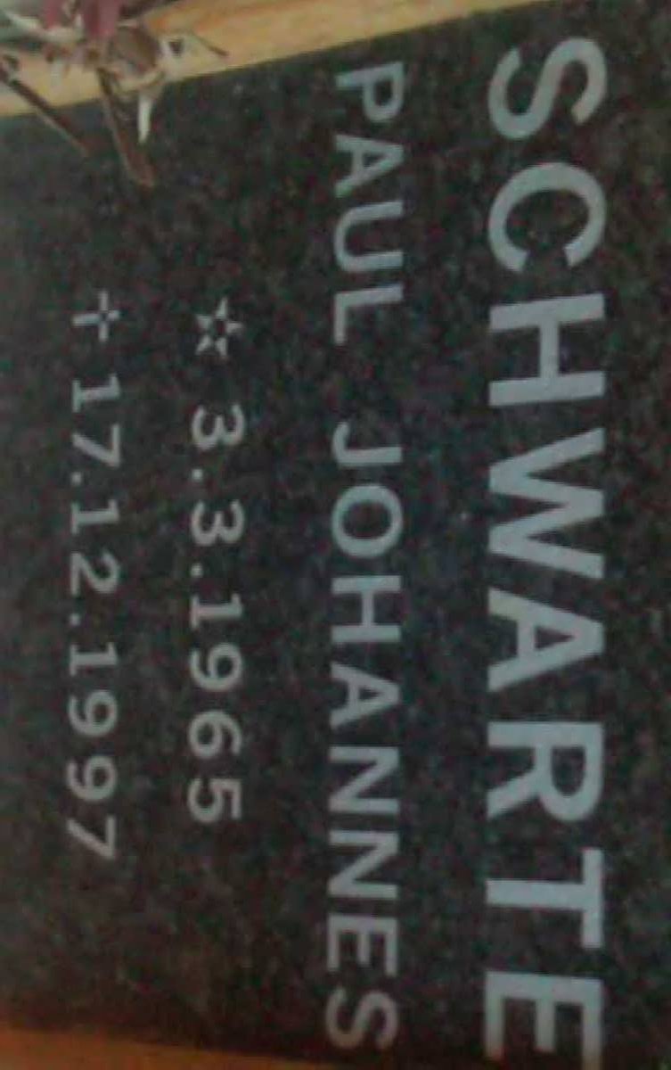 SCHWARTE Paul Johanes 1965-1997