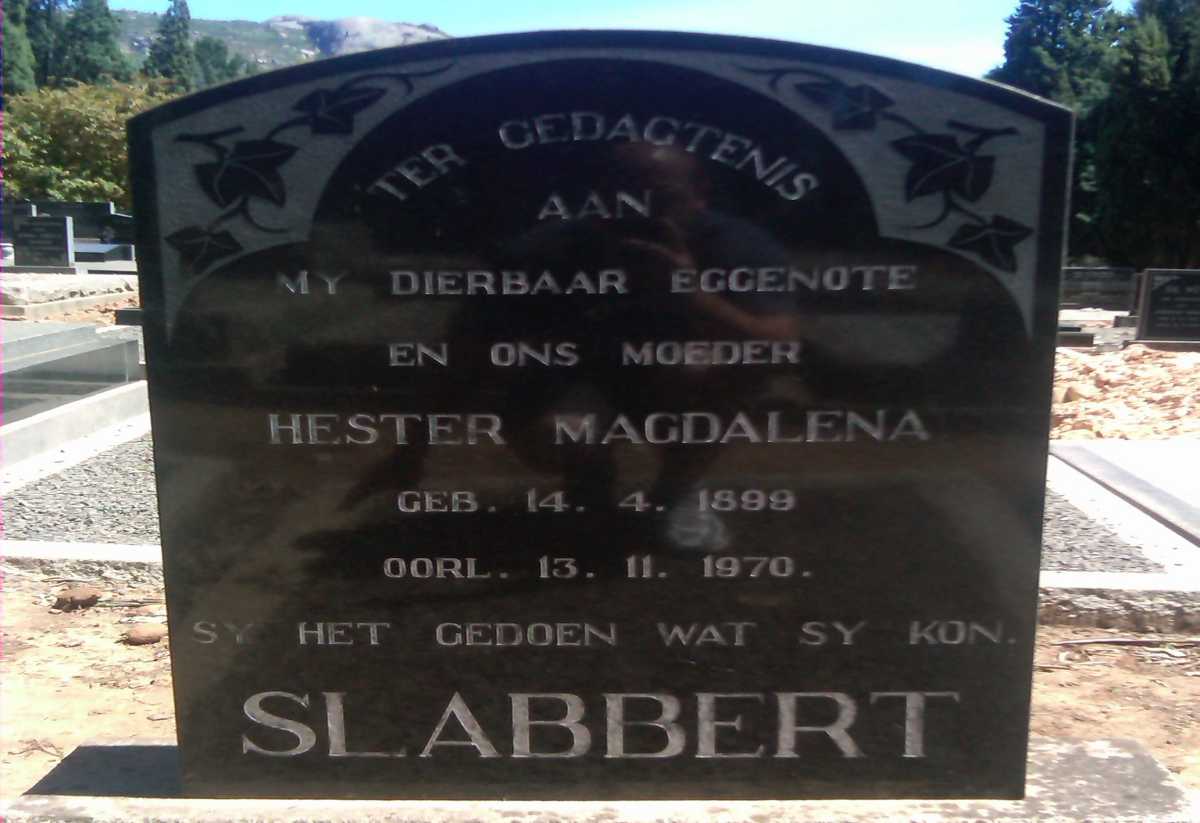 SLABBERT Hester Magdalena 1899-1970