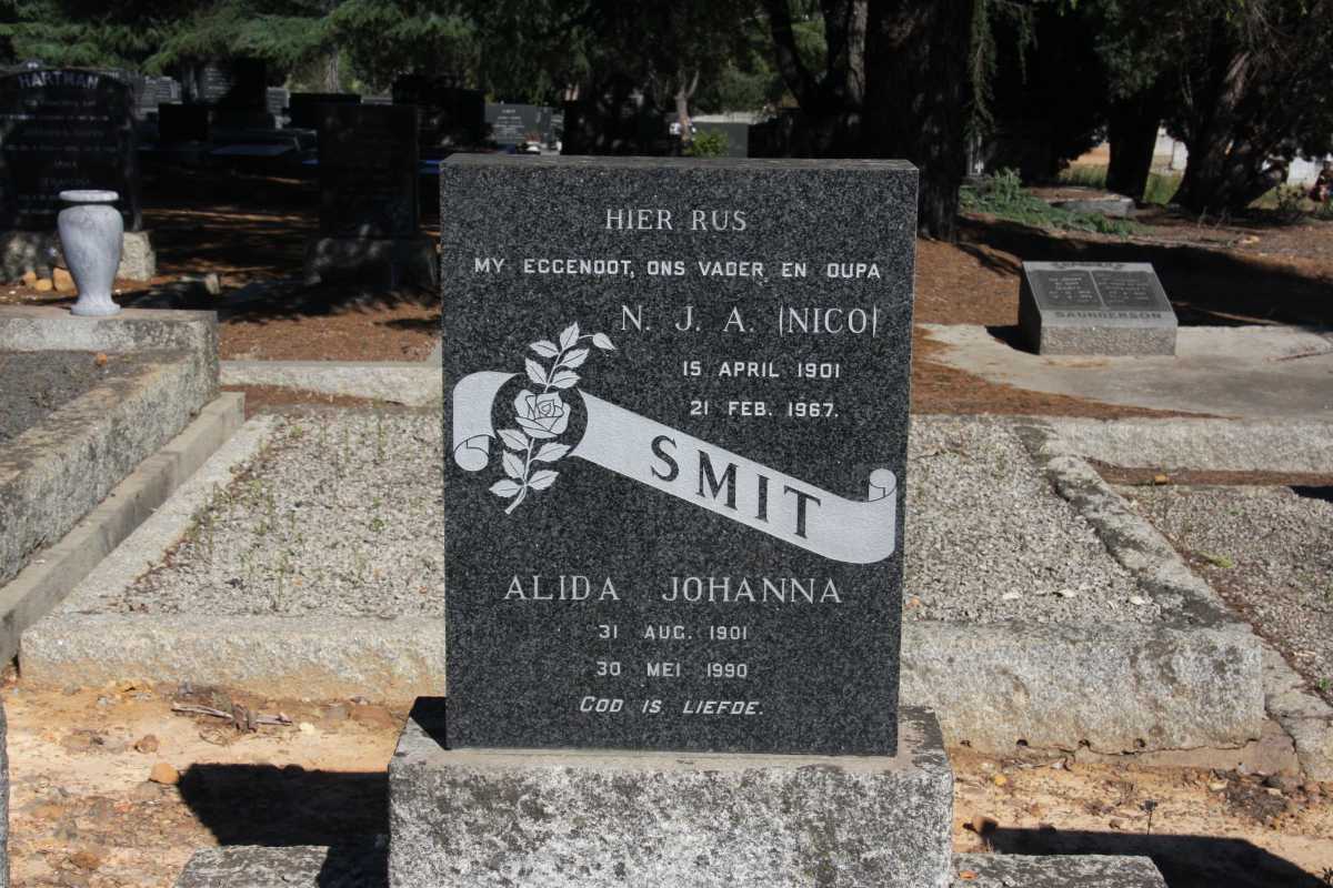SMIT N.J.A. 1901-1967 & Alida Johanna 1901-1990