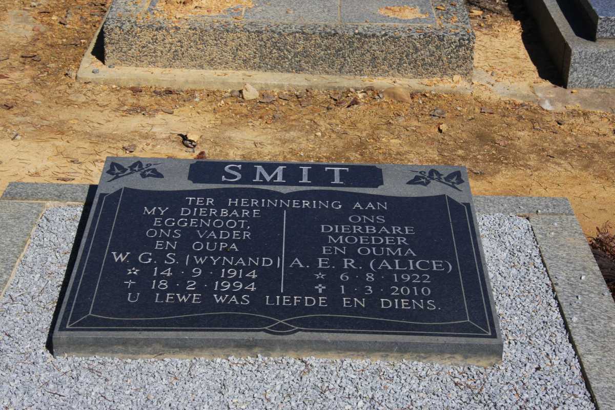SMIT W.G.S. 1914-1994 & A.E.R. 1922-2010