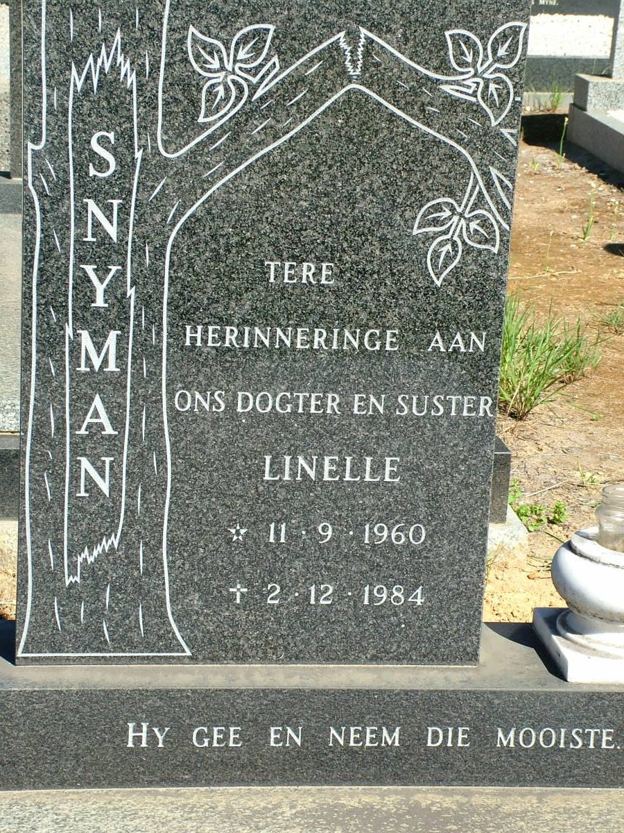 SNYMAN Linelle 1960-1984