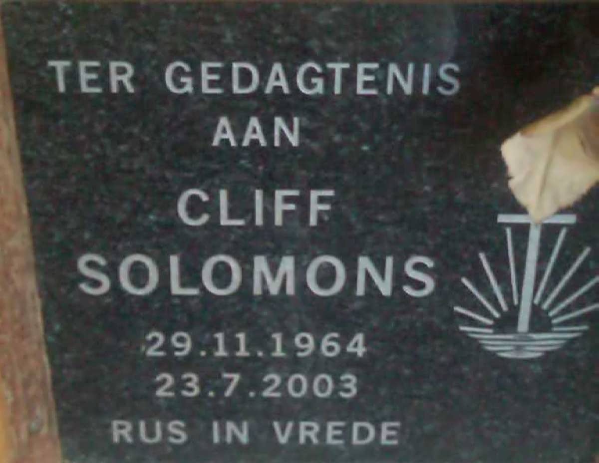 SOLOMONS Cliff 1964-2003