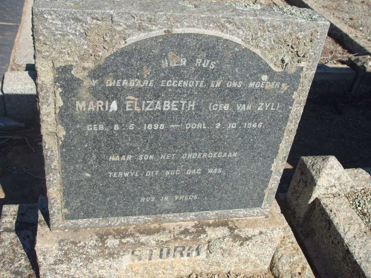 STORM Maria Elizabeth nee VAN ZYL 1898-1946