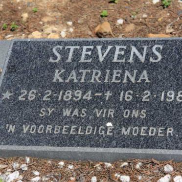 STEVENS Katriena 1894-1984
