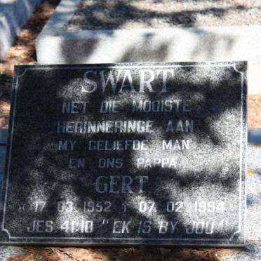 SWART Gert 1952-1994
