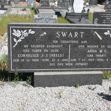 SWART Cornelius J.J. 1902-1983 & Anna M.C. THIART 1907-1994