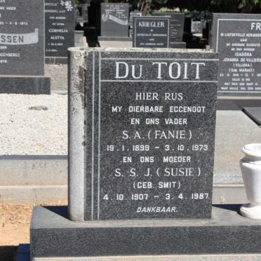 TOIT S.A., du 1899-1973 &amp; S.J.J. SMIT 1907-1987
