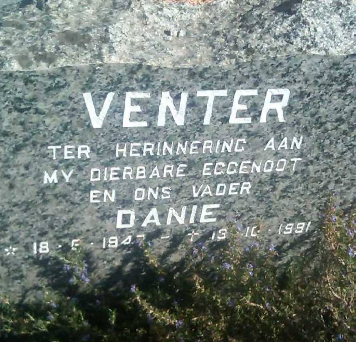 VENTER Danie 1947-1991