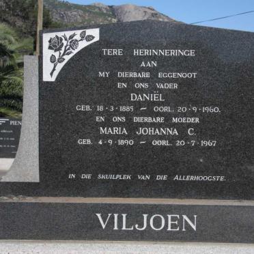 VILJOEN Daniël 1885-1960 &amp; Maria Johanna C. 1890-1967