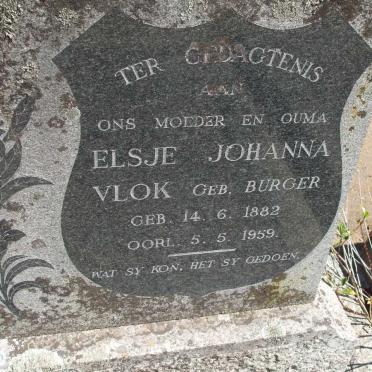 VLOK Elsje Johanna nee BURGER 1882-1959