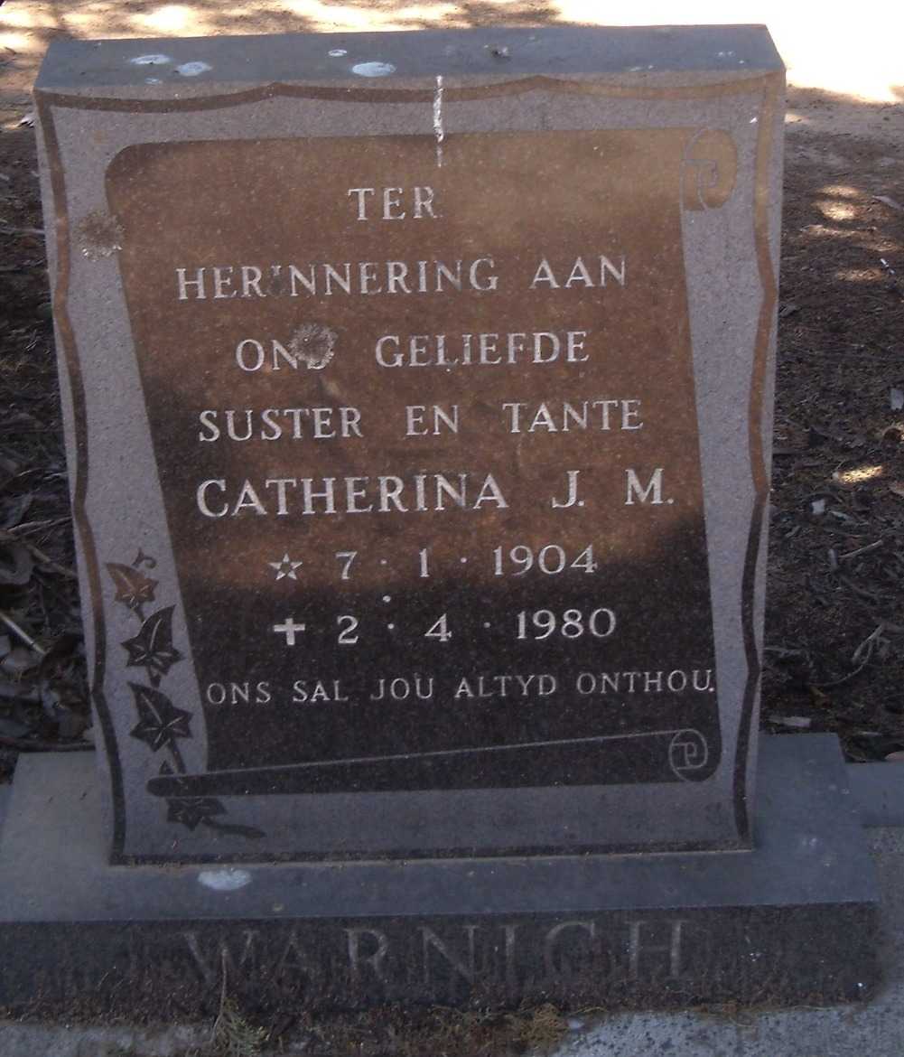 WARNICH Catherina J.M. 1904-1980