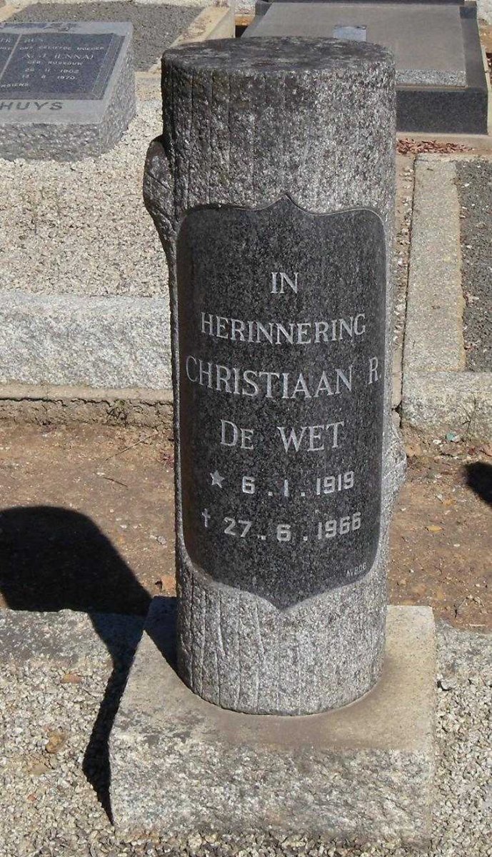 WET Christiaan R., de 1919-1966