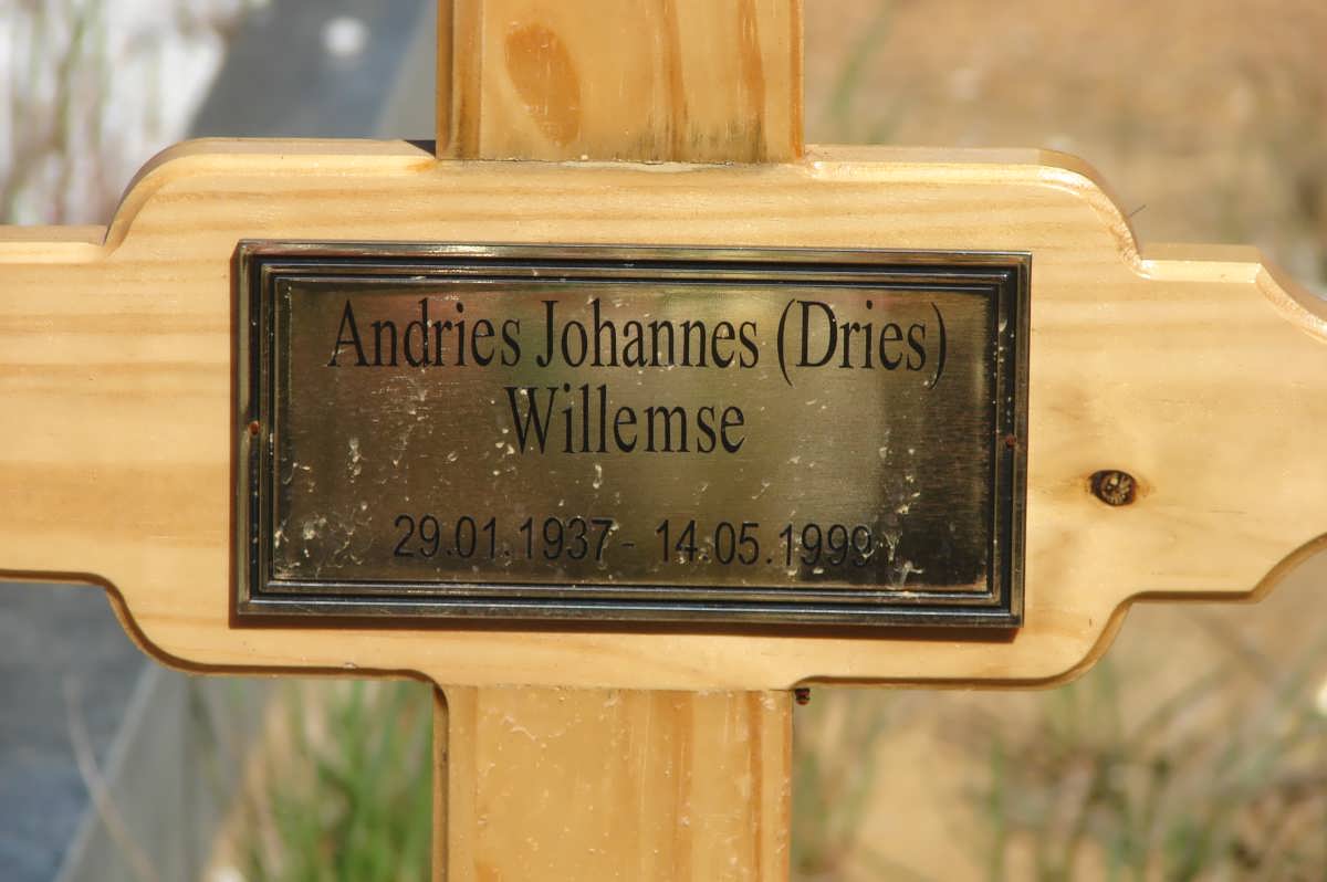 WILLEMSE Andries Johannes 1937-1999