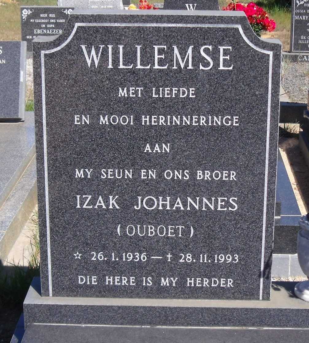 WILLEMSE Izak Johannes 1936-1993