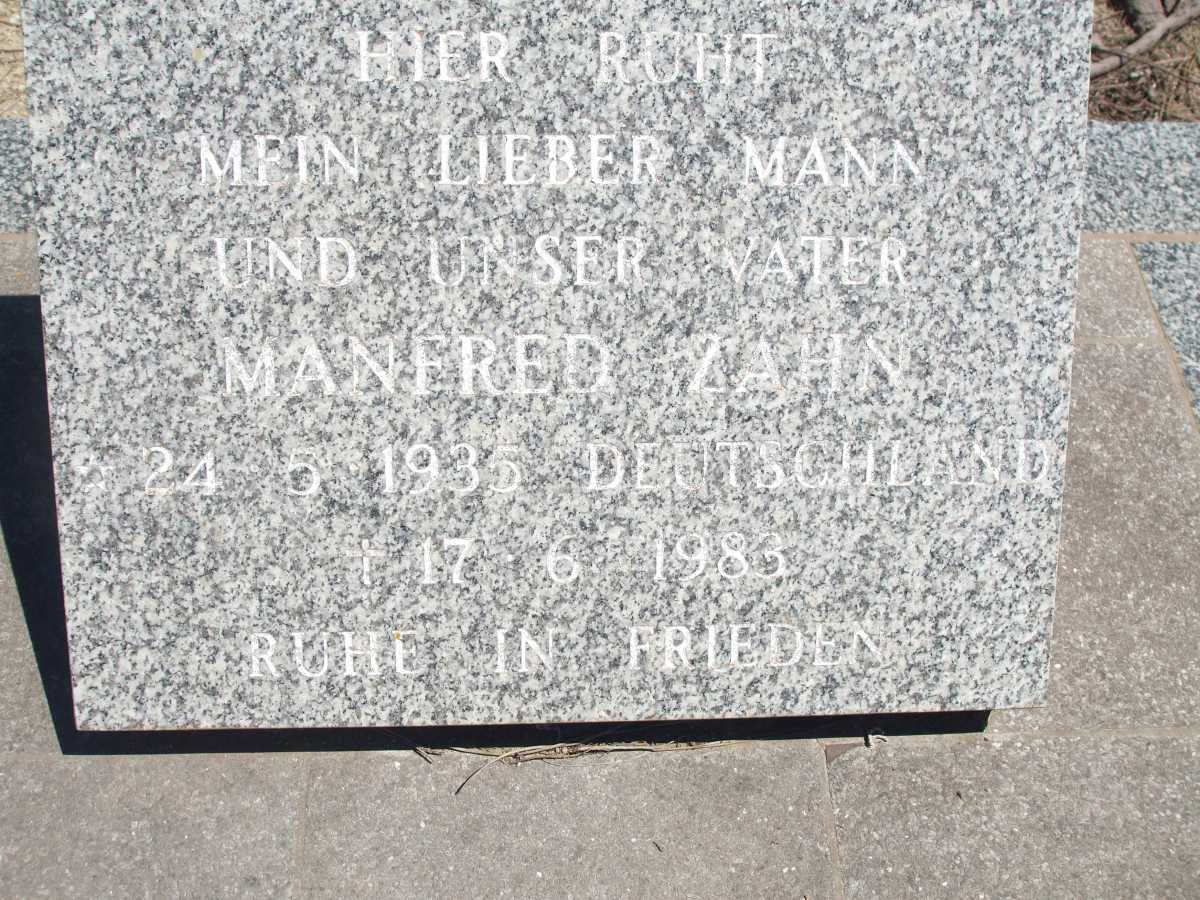 ZAHN Manfred 1935-1983