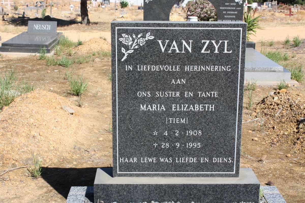 ZYL Maria Elizabeth, van 1908-1995