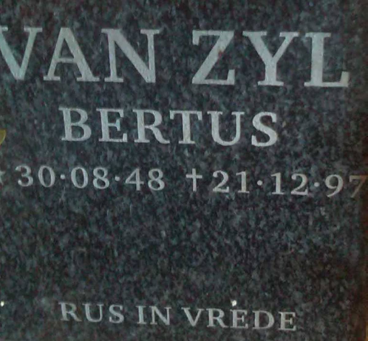 ZYL Bertus, van 1948-1997