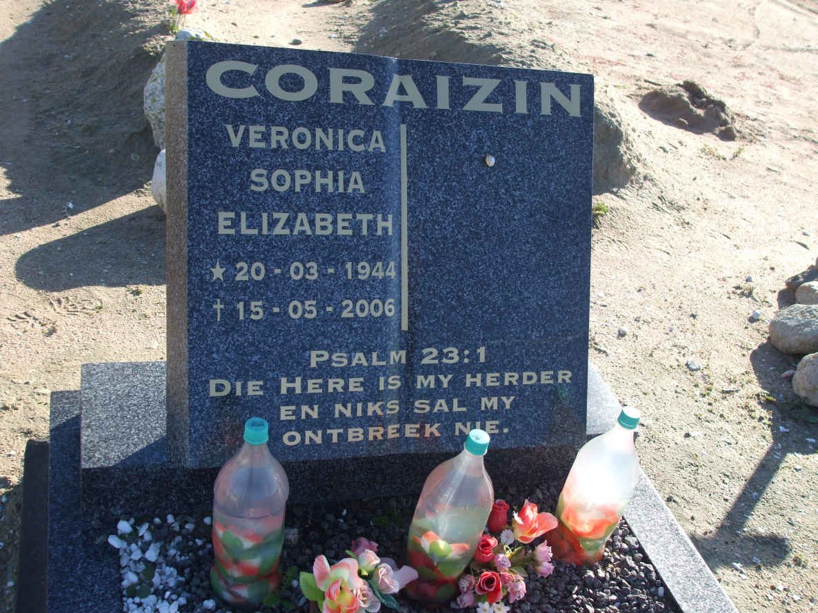 CORAIZIN Veronica Sophia Elizabeth 1944-2006