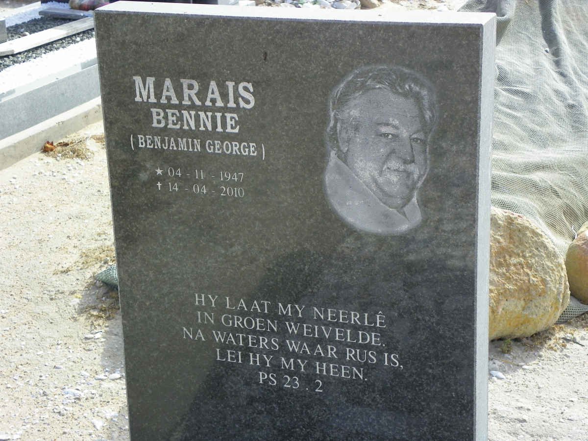 MARAIS Benjamin George 1947-2010