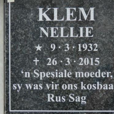 KLEM Nellie 1932-2015