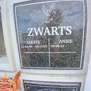 ZWARTS Sakkie 1949-2023 & Ansie 1952-
