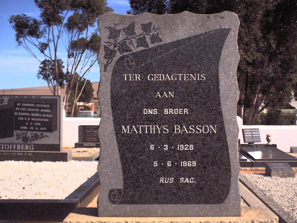 BASSON Matthys 1928-1969