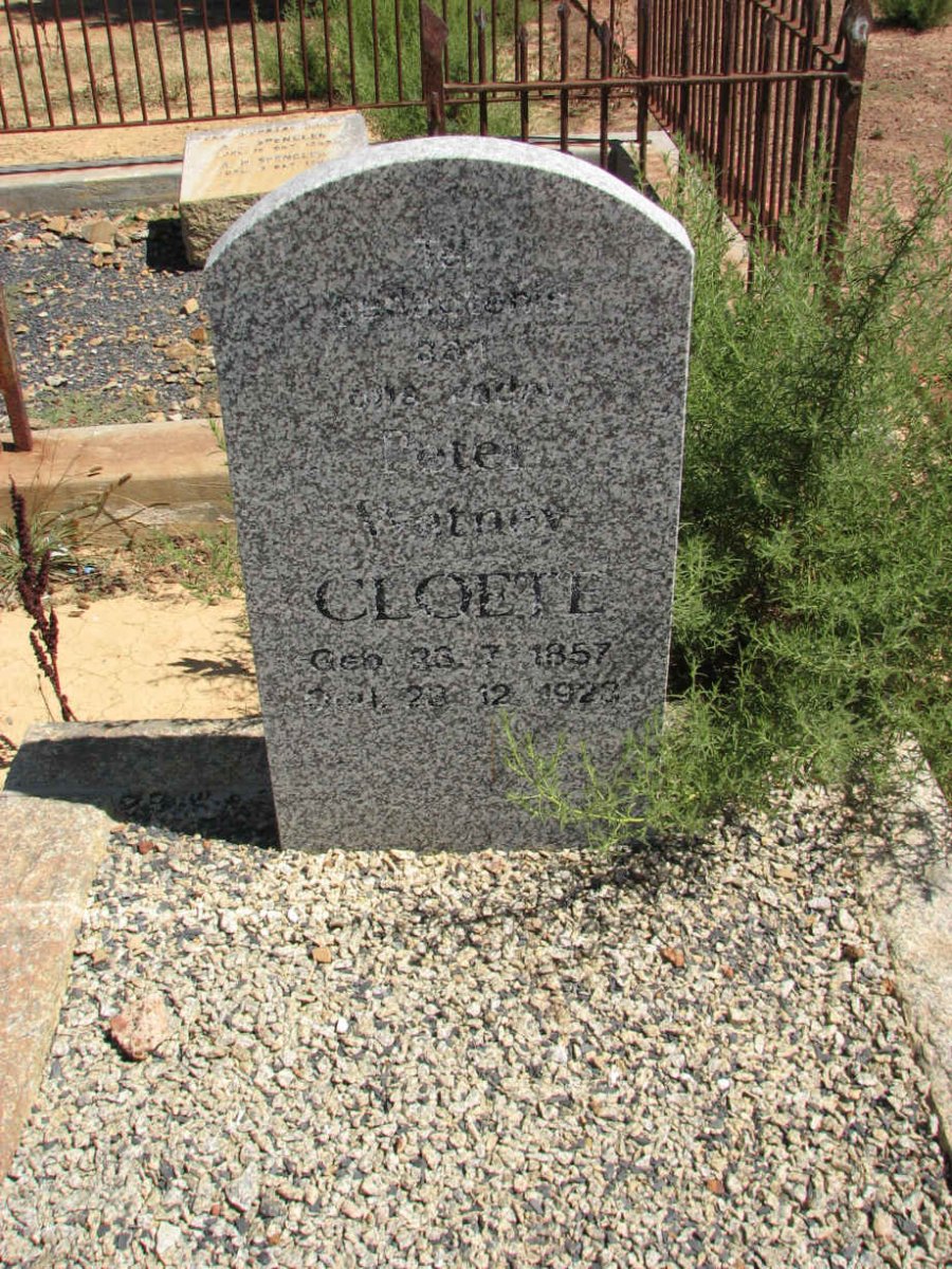 CLOETE ?ete? Anthony 1857-1928