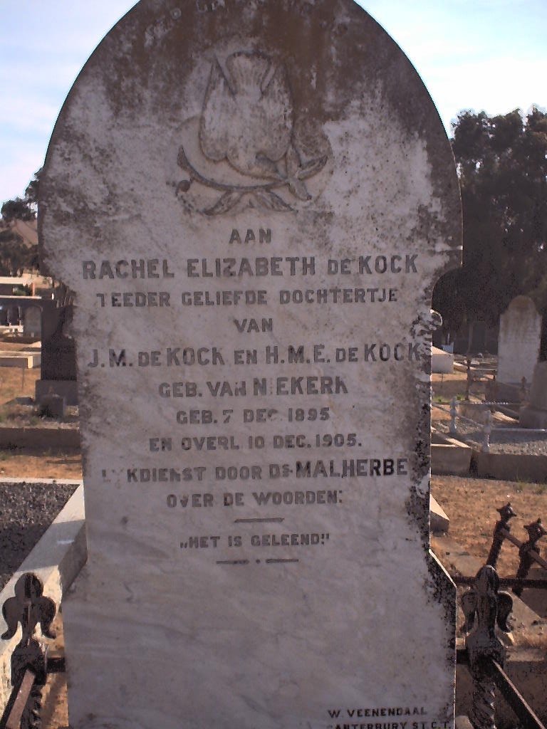 KOCK Rachel Elizabeth, de 1895-1905