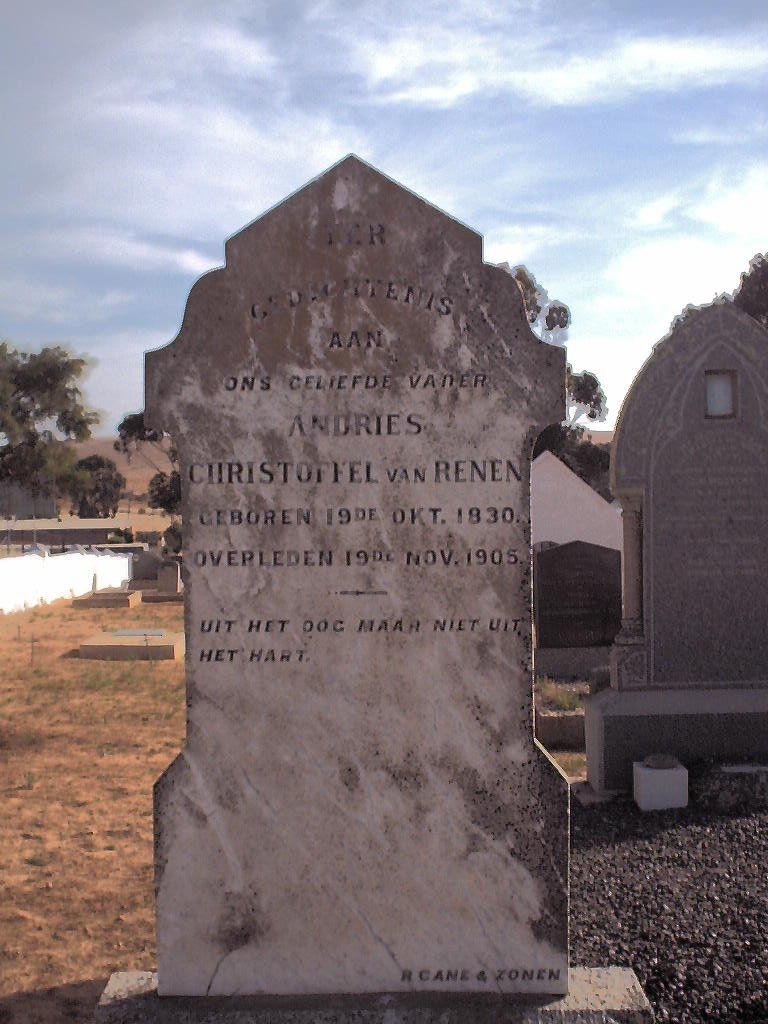 RENEN Andries Christoffel, van 1830-1905