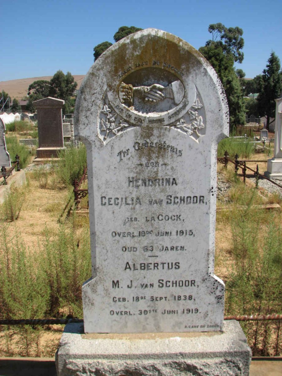 SCHOOR Albertus M.J., van 1838-1919 &amp; Hendrina Cecilia LA COCK ?-1915