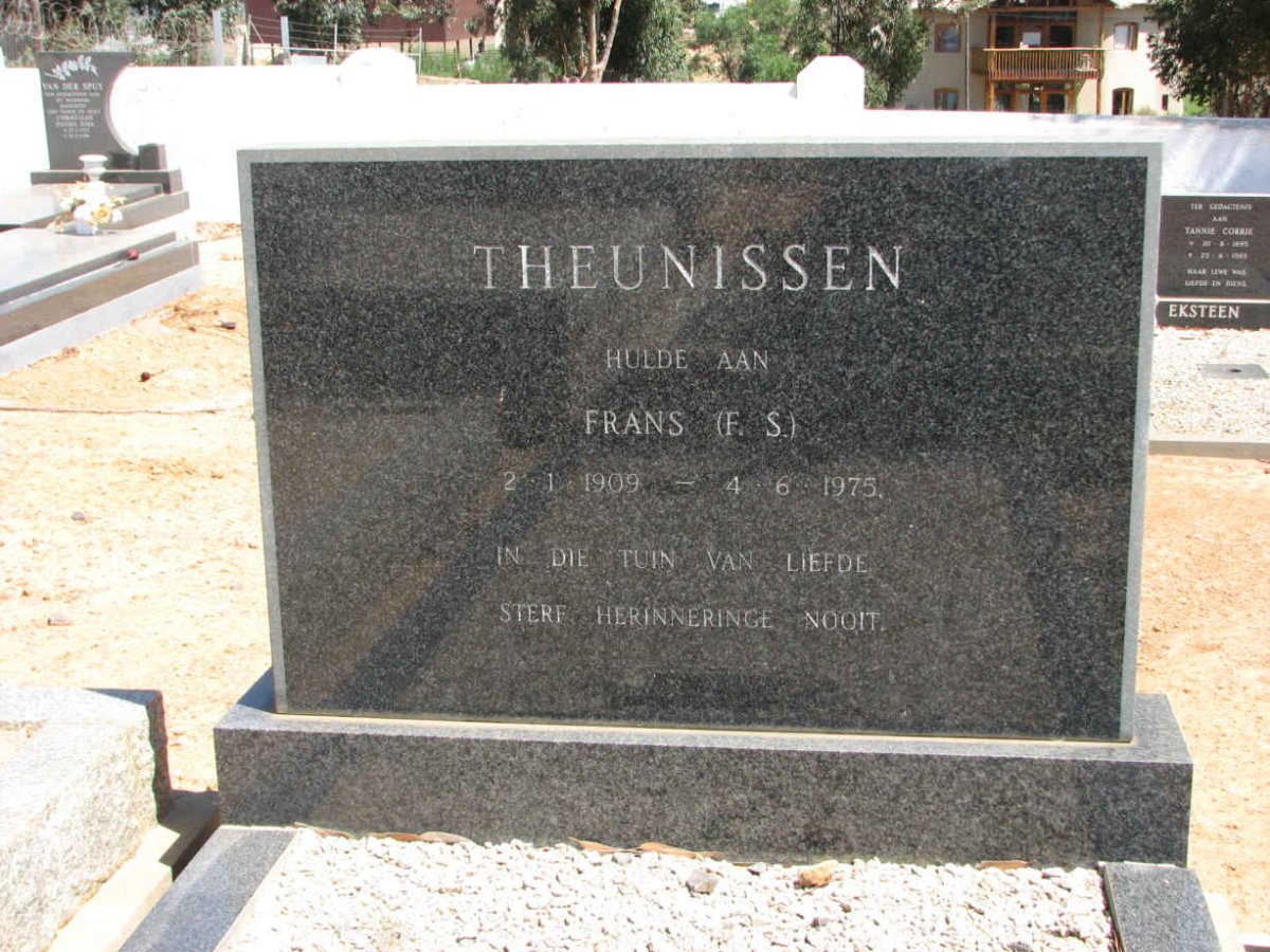 THEUNISSEN F.S. 1909-1975