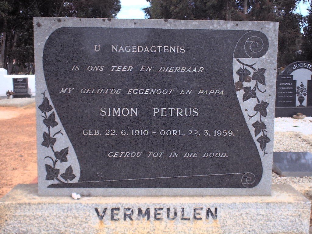 VERMEULEN Simon Petrus 1910-1959
