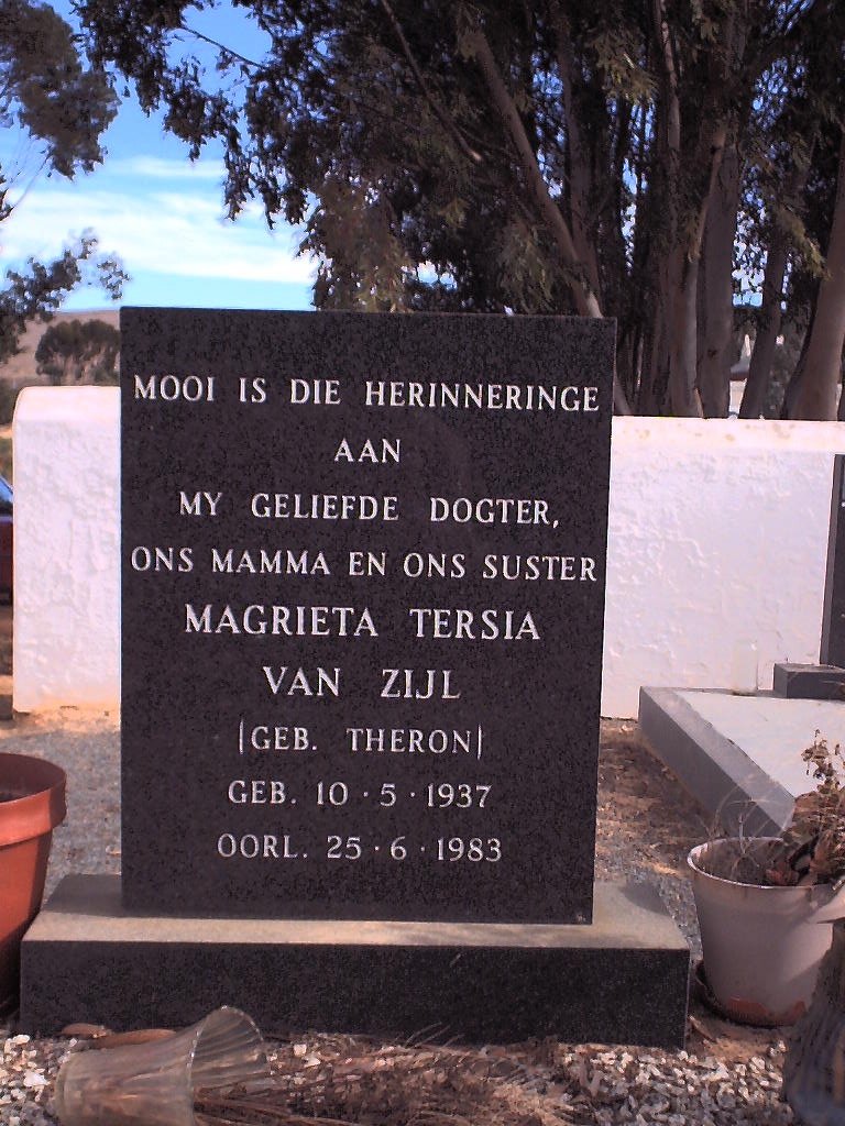 ZYL Magrieta Tersia, van nee THERON 1937-1983