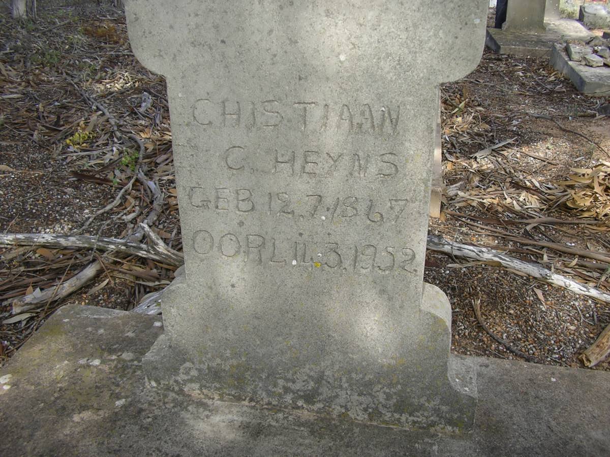 HEYNS Christiaan C. 1867-1952