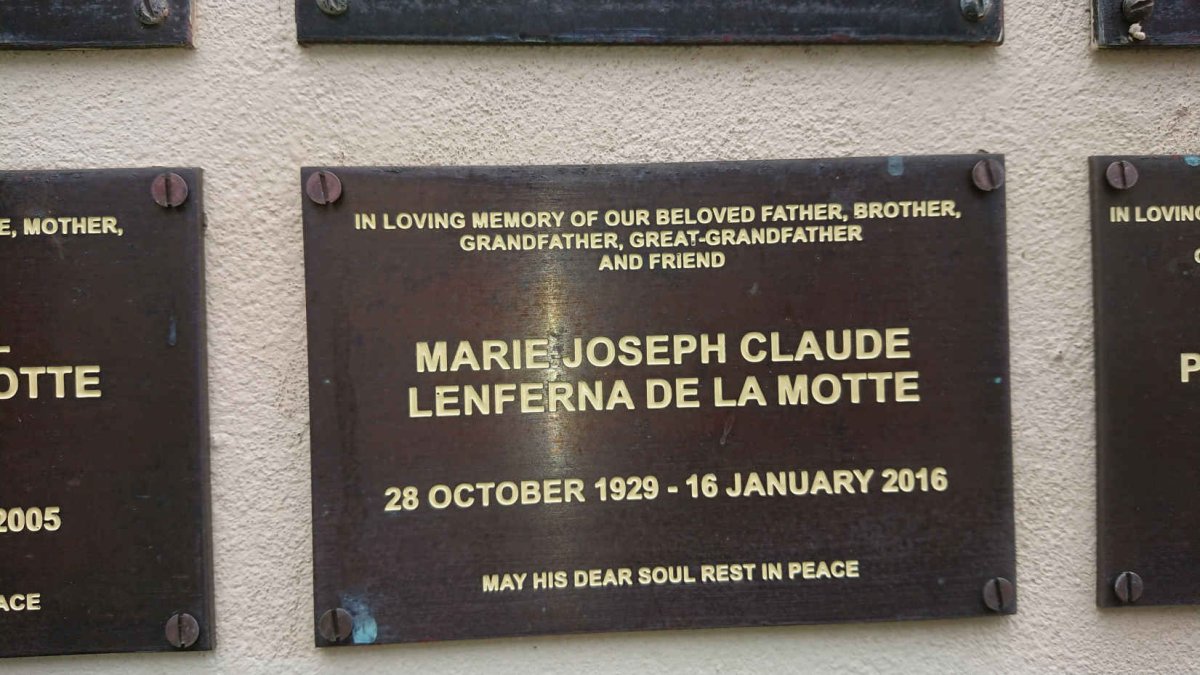 MOTTE Marie Joseph Claude, LENFERNA de la 1929-2016