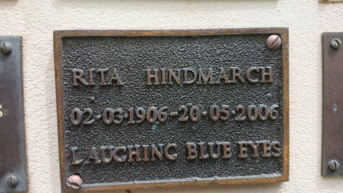 HINDMARCH Rita 1906-2006